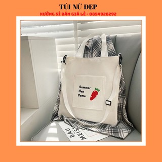 Túi tote canvas hàng đẹp[Freeship]Túi vải tote dày dặn cho học sinh sinh viên