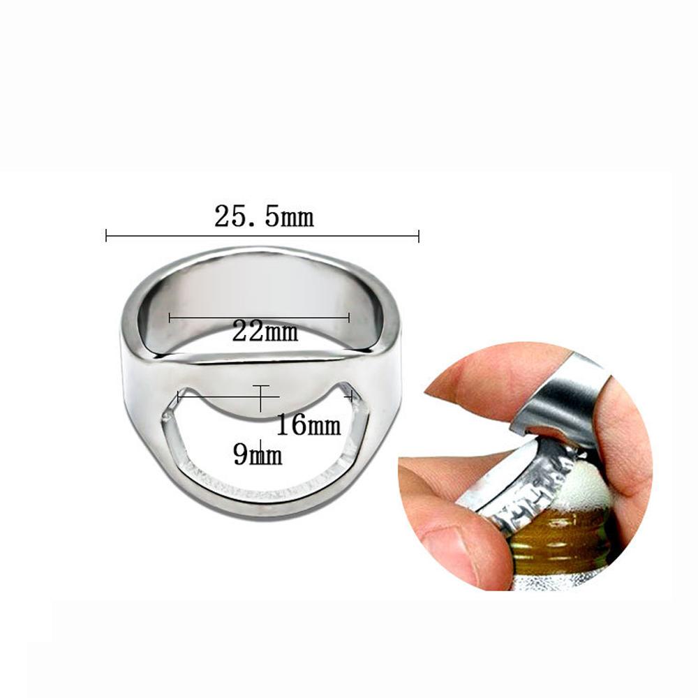 1 / 3 Nhẫn Mở Nắp Chai Bia Đeo Ngón Tay Tiện Dụng