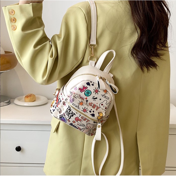 Ba lô nữ thời trang họa tiết so cute cực kì dễ thương Capucha BL10