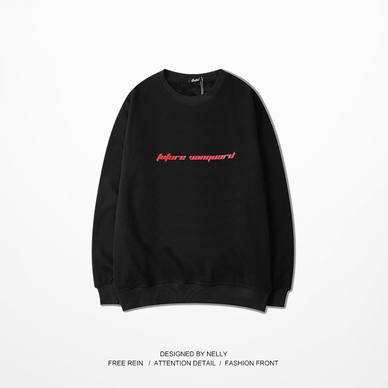 Áo sweater Nelly nỉ lót lông in hình "FUFURE VANQUARD" áo nỉ