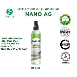 Chai xịt khử mùi khử khuẩn Nano Bạc 250 ml- EcoAirVN- LifetechStore