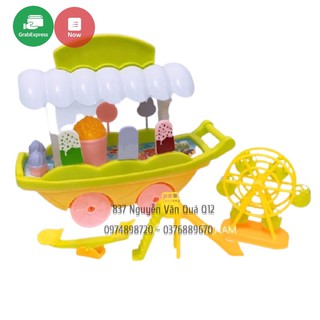 Đồ chơi xe đẩy kem và xích đu, cầu trượt, công viên dành cho bé