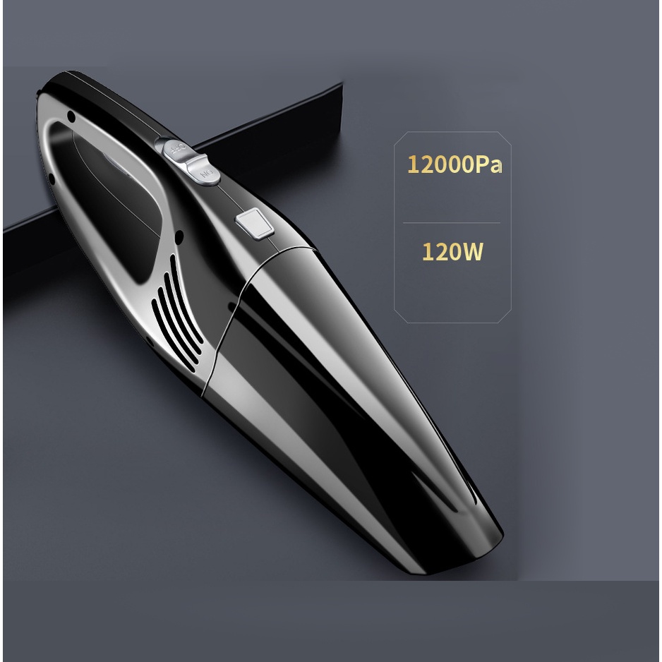 Máy hút bụi mini 120W, lực hút mạnh 12.000Pa, sử dụng pin sạc 4000mAh