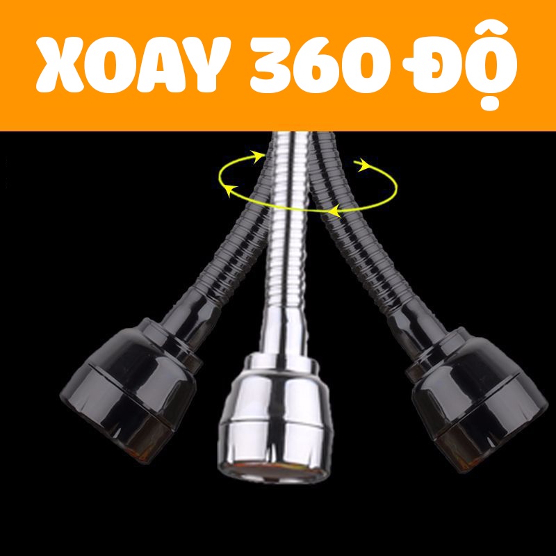 Đầu vòi tăng áp rửa bát điều hướng xoay 360 dài 17cm độ 3 chế độ nước C'MON DV-06