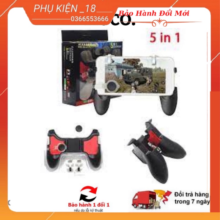 Tay Cầm Chơi Game 5in1 Kèm 2 Nút Bắn 2 Nút Di Chuyển Phù Hợp Với Tất Cả Các Dòng Điện Thoại  Bảo Hành 12 Tháng