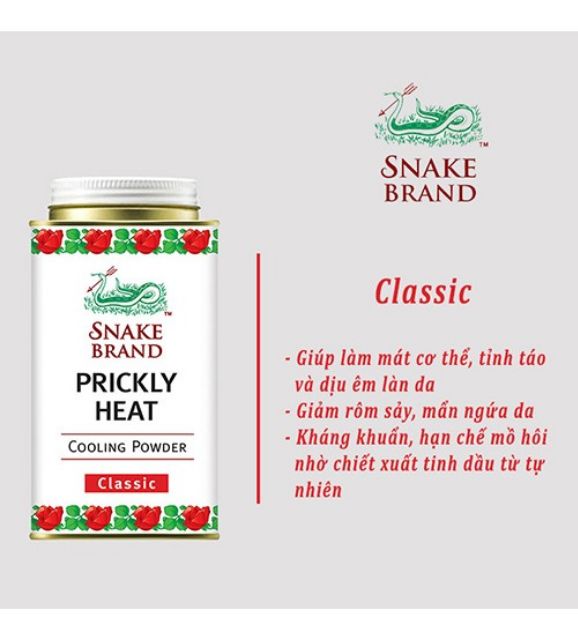 PHẤN LẠNH KHỬ MÙI SNAKE BRAND THÁI LAN 50G