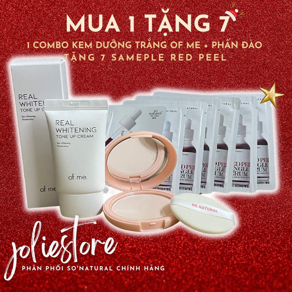 [MUA 1 TẶNG 7] Combo phấn nách Peach Deo Pact , kem dưỡng trắng da Body of me, tặng kèm 7 sample redpeel premium