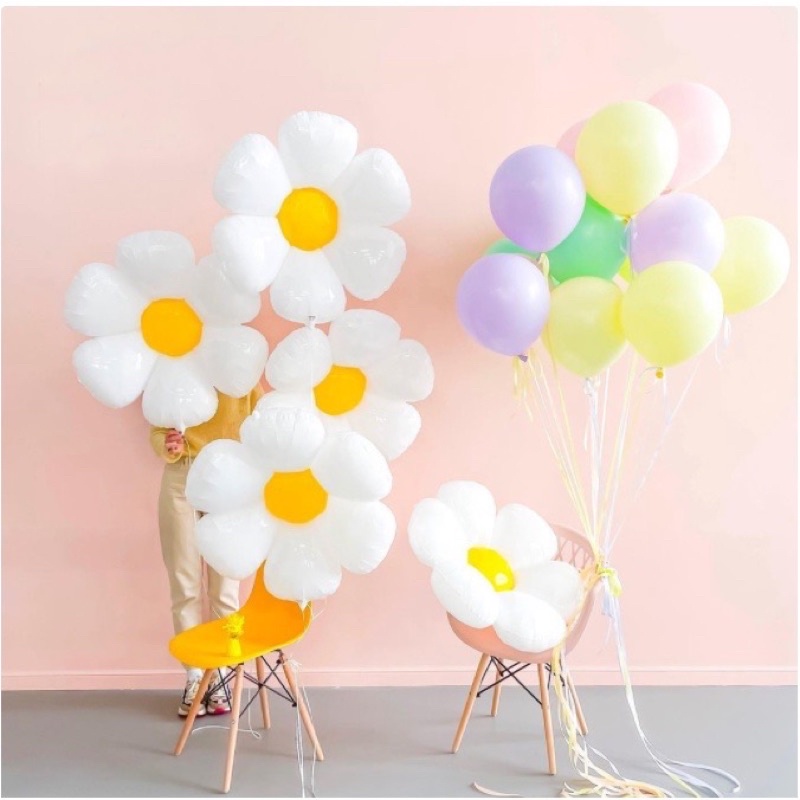 Bóng hình bông hoa, bông cúc trắng , pastel