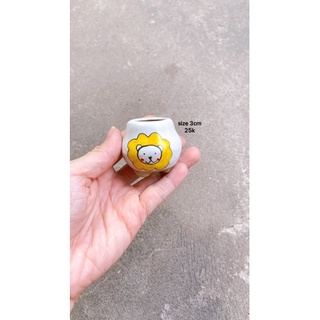 Chậu gốm mini vẽ tay hoạt hình (ib shop chọn mẫu thoải mái)
