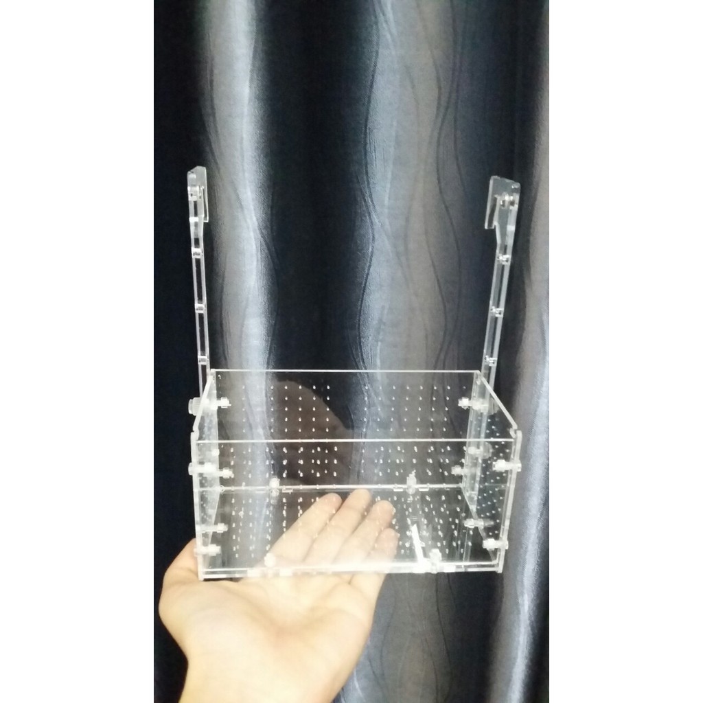 Box dưỡng tép - cá acrylic kẻ vạch cao cấp (mẫu lắp ráp siêu tiện lợi)