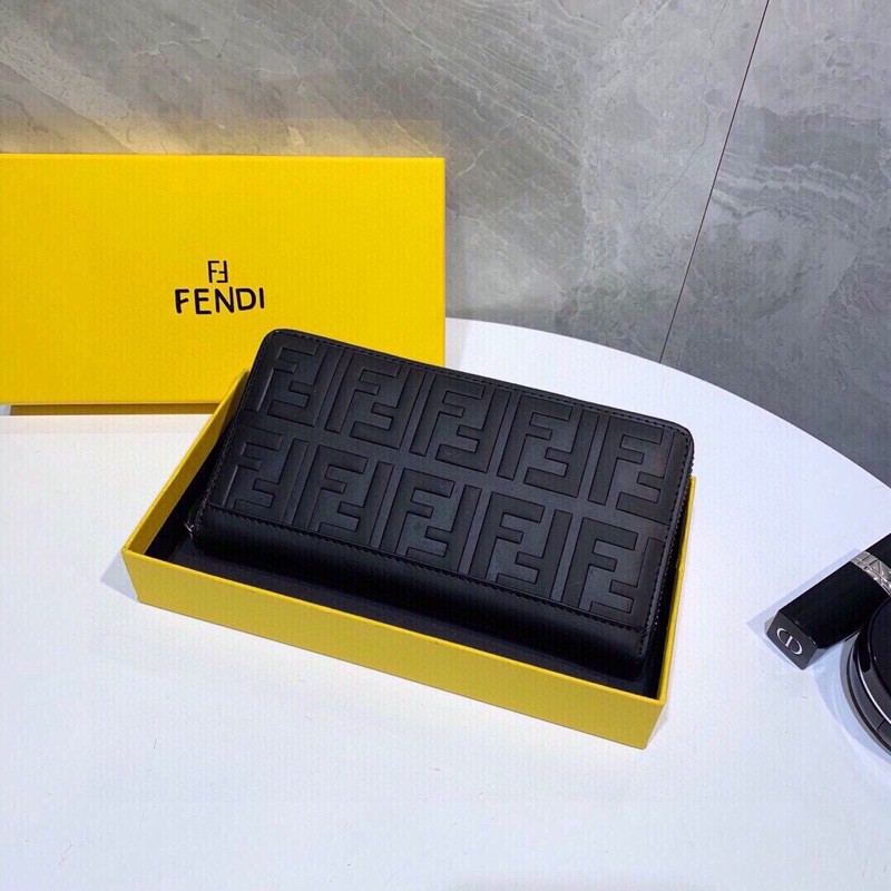 Ví, bóp dài, clutch thời trang da thật cao cấp Fendi FD