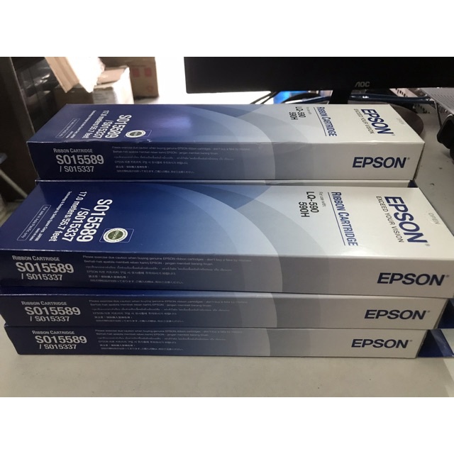 Ruy băng máy in kim epson lq590, ribbon epson lq590, băng mực máy in kim epson lq590 hàng nhập khẩu