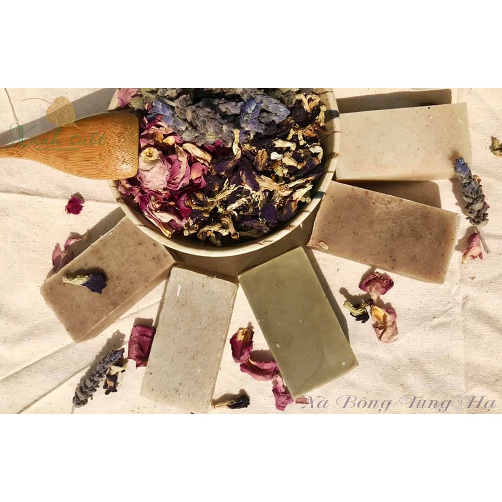 [Tùng Hạ Farm] Xà Bông Hoa Đậu Biếc- Butterfly Pea Handmade Soap [Xanh Suốt]