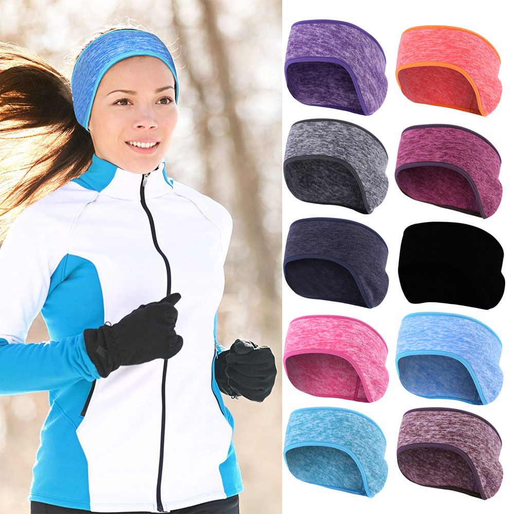 Băng đô che tai giữ ấm thấm hút mồ hôi chất vải lông cừu nhiều màu lựa chọn cho phụ nữ/bé gái dùng khi chơi thể thao