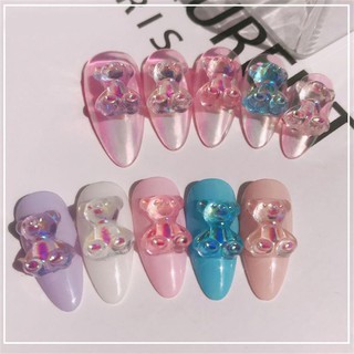 [THANH LÝ]set 6 charm gấu đính móng