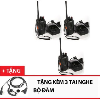 Combo 3 Bộ Đàm BAOFENG 888s + 3 Tai Nghe Bộ Đàm