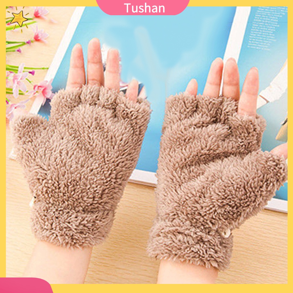 Găng Tay Hở Ngón Họa Tiết Chân Gấu Dễ Thương