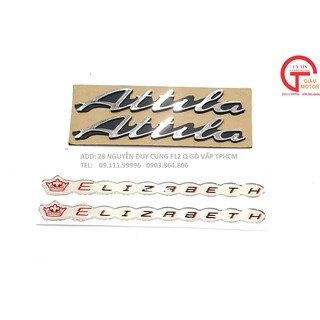 Bộ tem chữ nổi attila elizabeth