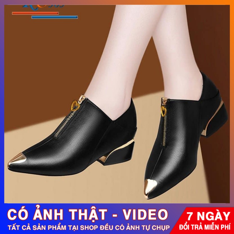 Giày boots nữ khóa kéo cao cấp ROSATA RO305 - HÀNG VIỆT NAM - BKSTORE