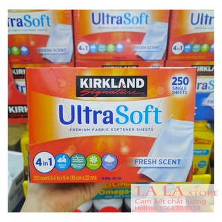 Giấy Thơm Quần Áo Kirkland Fabric Softener của Mỹ 250 tờ