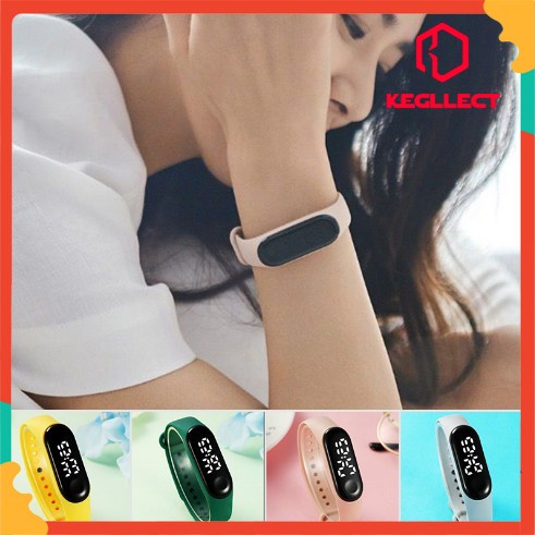 Đồng Hồ Điện Tử Kegllect Chống Thấm Nước Có Đèn LED Nhiều Màu Dành Cho Nam Và Nữ