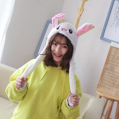 Mũ Tai Thỏ Stitch Kiểu Giật Phát Sáng