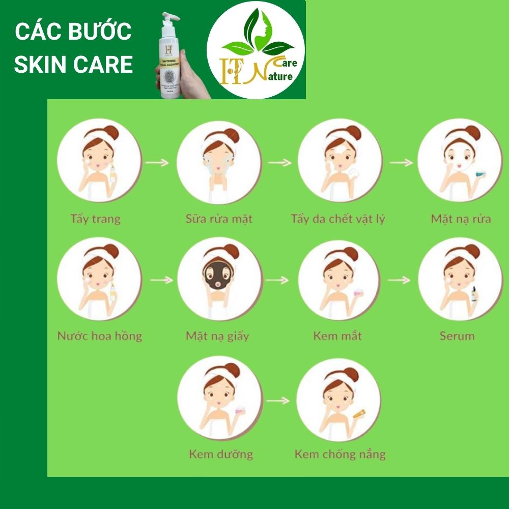 Sữa rửa mặt Whitening Facial Cleanser 100g làm sạch sáng da HT Nature Care