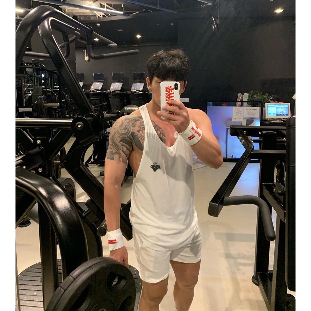 [GYMen]  Áo Sát Nách Cotton Dáng Rộng In Chữ &quot;Gymen&quot; Phong Cách Thể Thao Mới Cho Nam