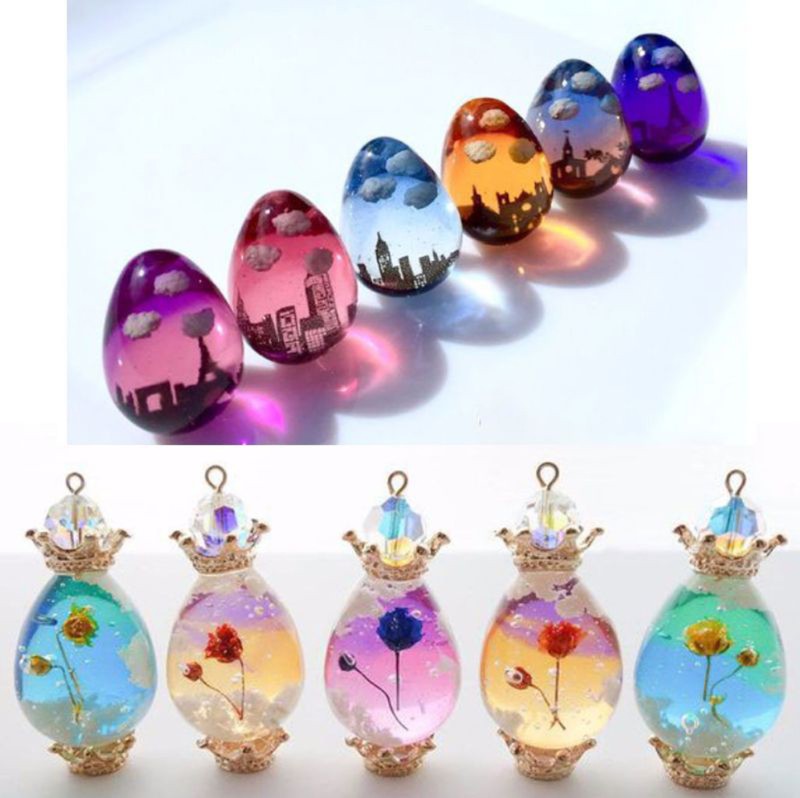 Set 12 lọ màu nhuộm nhựa epoxy resin Uv để làm đồ trang sức thủ công tiện lợi