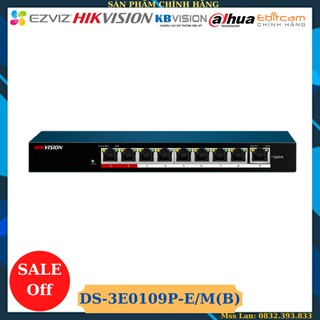 Switch Mạng 8 Cổng POE DS-3E0109P-E/M(B) 100M, 1 cổng uplink 10/100M , Layer 2