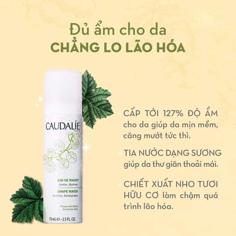 Xịt khoáng nho Caudalie Pháp 300ml