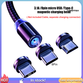 Dây cáp sạc từ tính 8pin micro usb type-c 3.1a cho iphone android