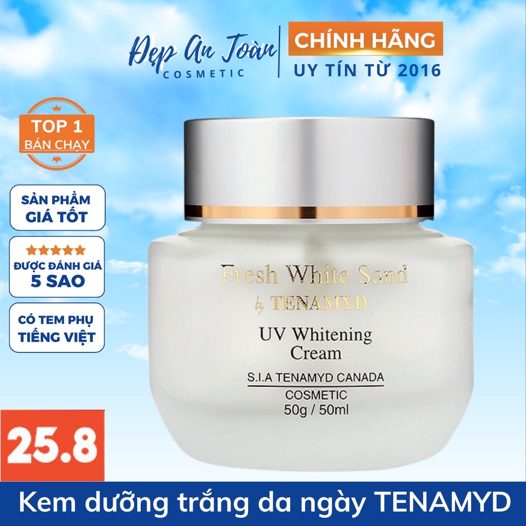 Kem Dưỡng Trắng Da Tenamyd Canada 50gr- UV Whitening Cream Tenamyd (Fresh White Sand)