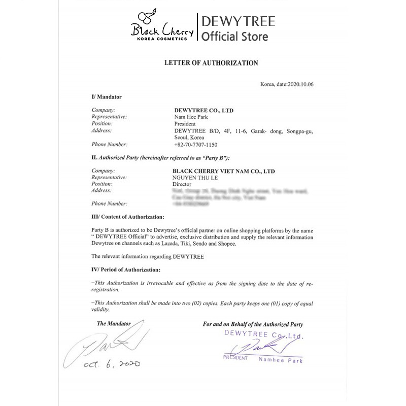 Kem dưỡng da chiết xuất hoa trà làm mịn, trắng da và chống lão hóa Dewytree Camellia Extract 10ml | BigBuy360 - bigbuy360.vn