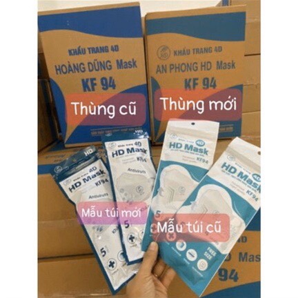 Sỉ thùng khẩu trang KF94 An Phong HD Mask, khẩu trang KF94 APHD Chống Bụi Mịn, Giấy Kháng Khuẩn 300 cái