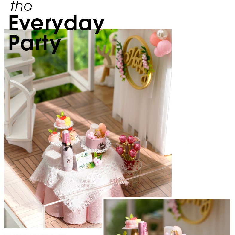 Bộ đồ chơi lắp ráp mô hình nhà búp bê DIY Doll House Miniature- HAVE A NICE DAY A-077-B