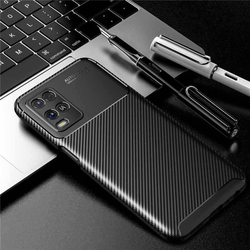 Ốp Điện Thoại Mềm Họa Tiết Sợi Carbon Cho Oppo A54 A94 A74 5g | BigBuy360 - bigbuy360.vn