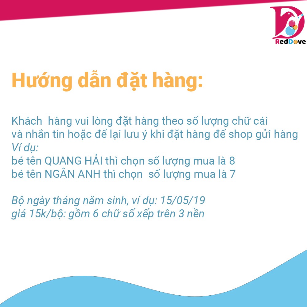 Chữ ghép tên sinh nhật cho bé trai bé gái, chữ cái tiếng việt bằng giấy kèm dây treo RPL001