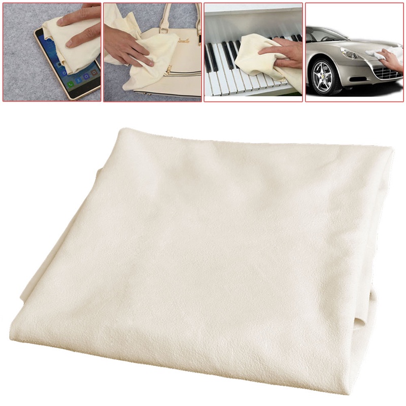 Khăn Lau Xe Hơi Chất Liệu Da Lộn Tự Nhiên Kích Thước 40x70cm