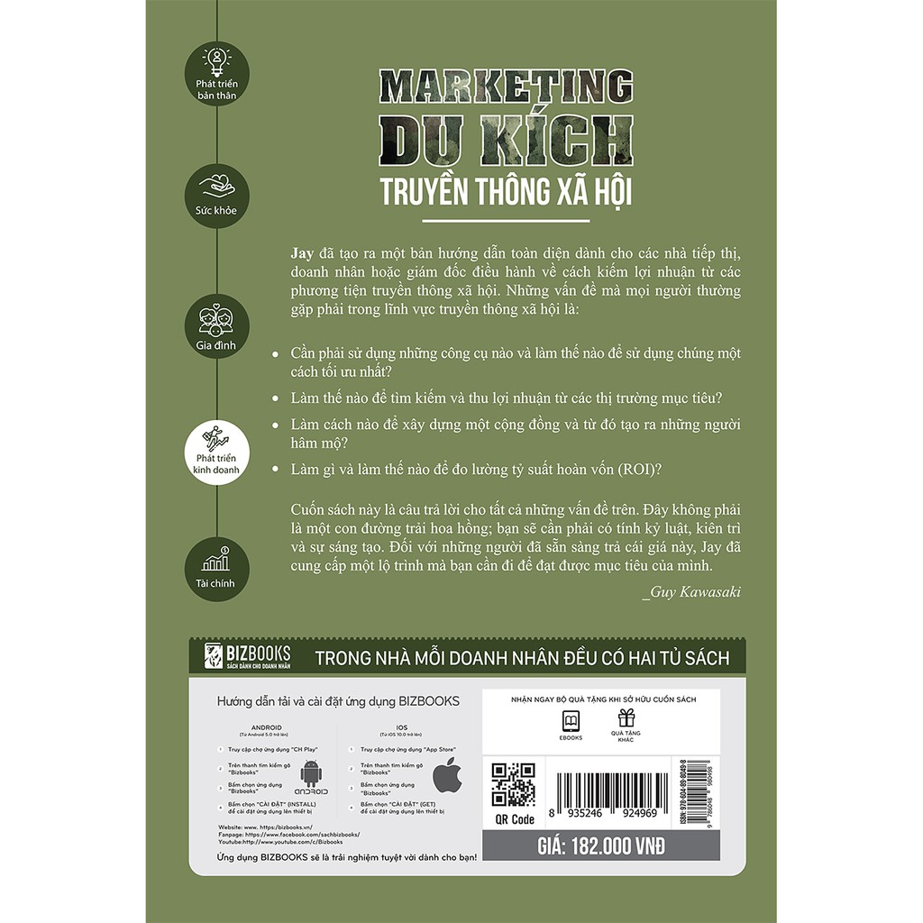 Sách - Marketing Du Kích Truyền Thông Xã Hội Tặng Poscard danh ngôn