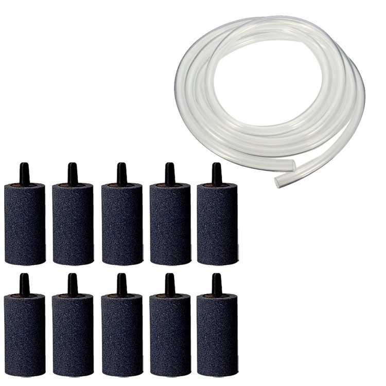 Combo 10 quả sủi, đá sủi oxy và 2m dây sủi oxy dùng cho máy sục khí bể cá ( cỡ trung)