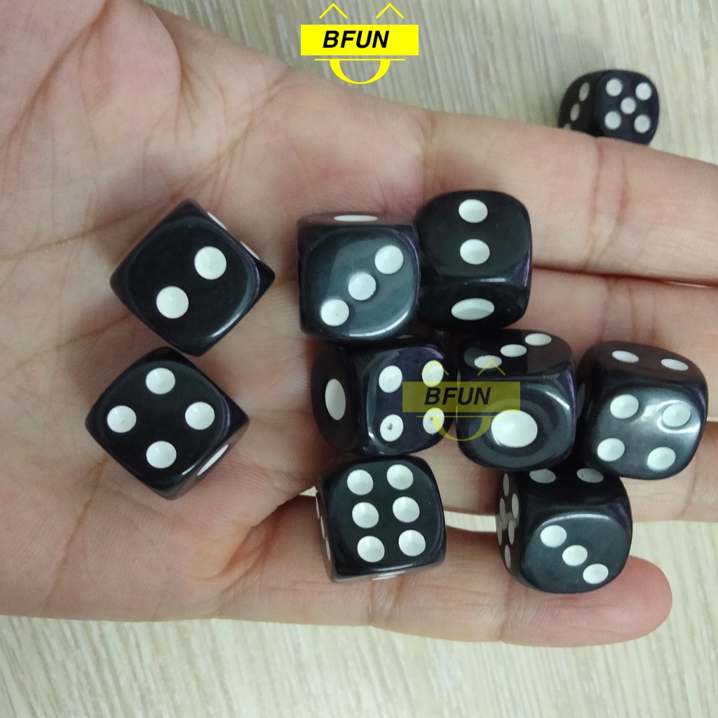 Combo 3 Viên Xúc Xắc Xí Ngầu Nhựa 13 Ly Loại Tốt, Xúc Xắc Xí Ngầu Đỏ Trong 6 Mặt Chơi Cá Ngựa - Đồ Chơi Trẻ Em Bfun