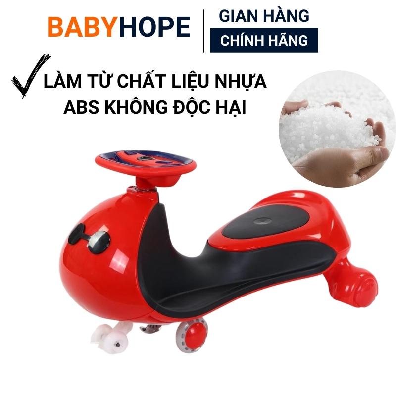 Xe lắc cho bé có nhạc Babyhope, bánh phát sáng mẫu 2021