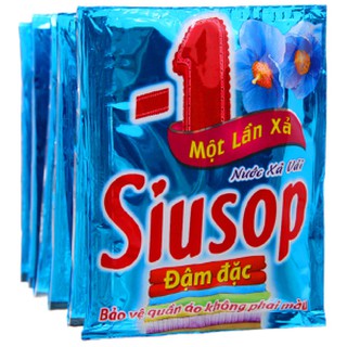 Combo 5 dây  nước xả vải Siusop một lần xả diệt khuẩn 30ml (dây 10 gói )