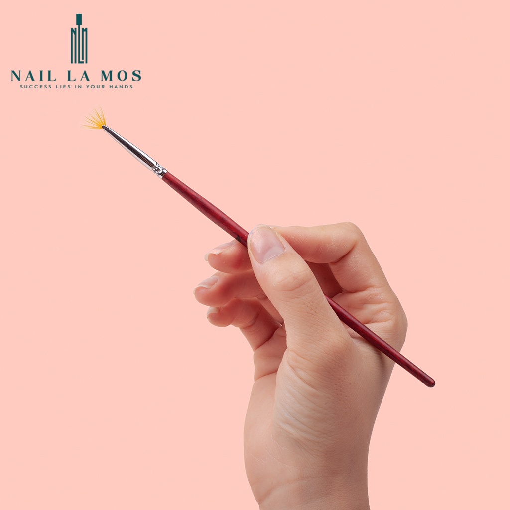 Cọ quạt vẽ móng nail - cọ rắc nhũ trang trí móng chuyên dụng