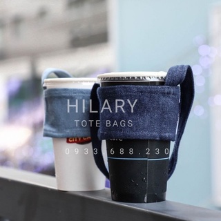Túi Quai Vải Jean Đựng Ly Bình Nước Ly Trà Sữa ( Chỉ Đựng Vừa Ly Dưới 500ml trở lại )