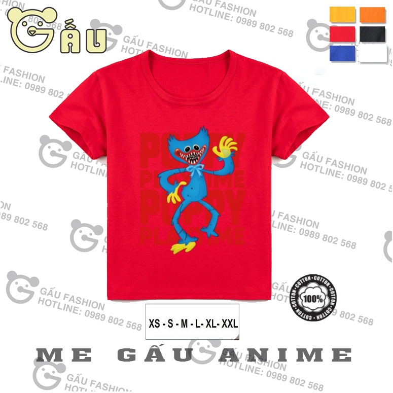 Áo Thun Huggy Wuggy Hoạt Hình Dành Cho Bé Trai Và Bé Gái nhiều màu độc đẹp giá rẻ