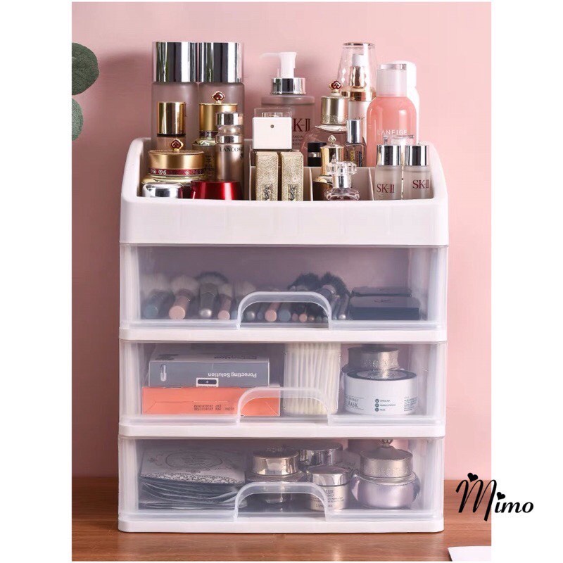 Kệ Đựng Mỹ Phẩm Đồ Trang Điểm Trang Sức 4 Tầng Trong Suốt Ngăn Kéo To Tiện Dụng (SP41232185)