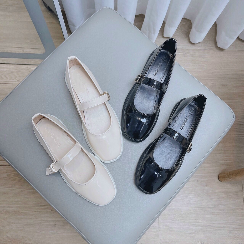 FREESHIP GIÀY BÚP BÊ NỮ DA BÓNG QUAI CÀI MARRY JANE