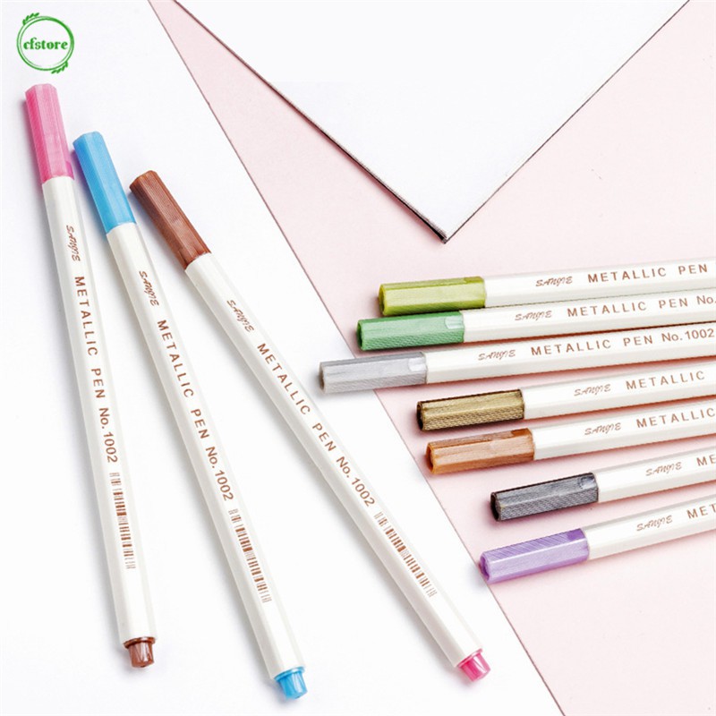 Set 10 bút lông màu ánh kim trang trí sổ tay